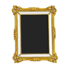 Porta Retrato Resina Dourado 18x13cm Classico - comprar online