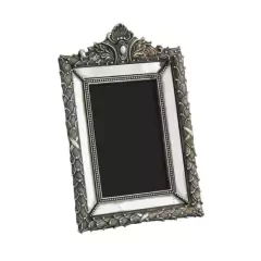 Porta Retrato Resina Prata Moldura Classica 15x10cm - comprar online