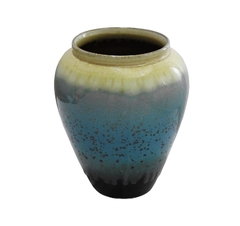 Vaso Pequeno Ceramica Nobre Azul Preto Design Único na internet