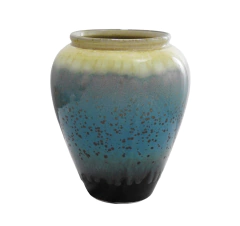 Vaso Pequeno Ceramica Nobre Azul Preto Design Único na internet