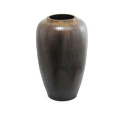 Vaso Grande Ceramica Marrom Redondo Design Sofisticado - comprar online