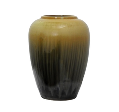 Vaso Ceramica Nobre Amarelo Preto Design Contemporaneo na internet