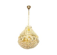 Lustre De Cristal Dourado Rico Pingentes Luxuoso Design na internet