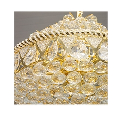 Lustre De Cristal Dourado Rico Pingentes Luxuoso Design na internet