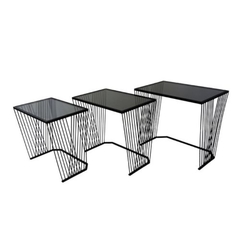 Conjunto Mezaninos Mesas Auxiliares Total Black