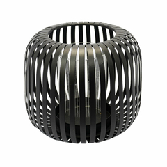 Luminaria Castiçal Preto Menor Detalhes Vertical Alto Padrão