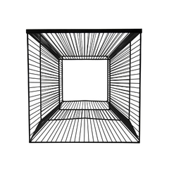 Mesa Lateral Em Cubo Metal Preto Aramado na internet