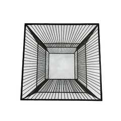 Mesa Lateral Em Cubo Metal Preto Aramado - comprar online
