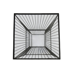 Mesa Lateral Aramado Preto Design Cubo Abstrato na internet