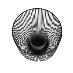 Castiçal Metal Design Grade Preto Médio 20cm Moderno - comprar online