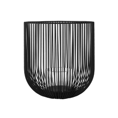 Castiçal Metal Design Grade Preto Menor 17cm Moderno na internet