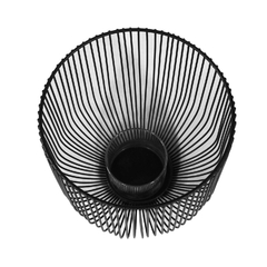 Castiçal Metal Design Grade Preto Menor 17cm Moderno - comprar online