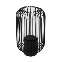 Castiçal Grande Metal Preto Design Grade Belissimo