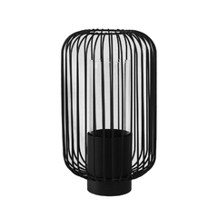 Castiçal Grande Metal Preto Design Grade Belissimo - comprar online