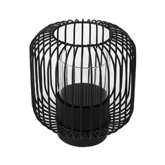 Castiçal Pequeno Metal Preto Design Grade Belissimo