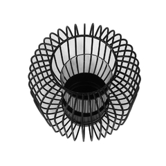 Castiçal Pequeno Metal Preto Design Grade Belissimo - comprar online