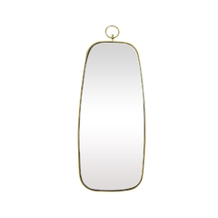 Espelho Vertical Moldura Dourada C Argola Decorativo - comprar online