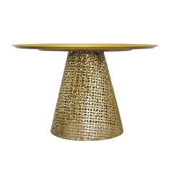 Mesa De Centro 75cm Redonda Tampo Espelhado Metal na internet