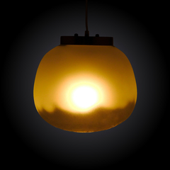 Lustre Pendente Metal Cristal Leitoso Design Moderno - comprar online