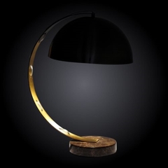 Luminaria De Mesa Metal Dourado Base Mármore Preto - comprar online