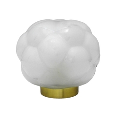 Abajur Em Metal Com Vidro Bubble Leitoso Moderno