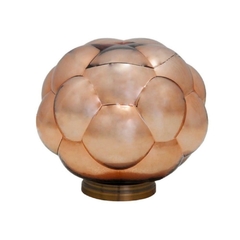 Abajur Em Metal Com Vidro Bubble Metálizado Cobre - comprar online
