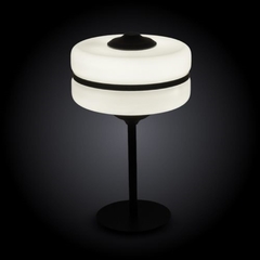 Abajur Metal Preto Moderno Cúpula Em Vidro Branco - comprar online