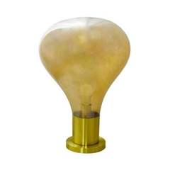 Abajur Luminaria Lâmpada Metal Cúpula Ambar
