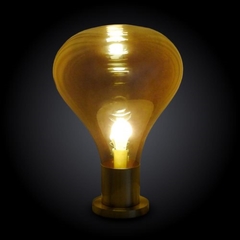 Abajur Luminaria Lâmpada Metal Cúpula Ambar - comprar online