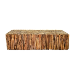 Mesa De Centro Madeira Natural Detalhes Acab. Rustico na internet