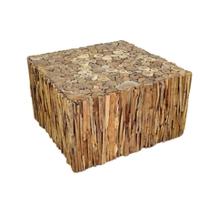 Mesa De Centro Madeira Natural Rustica Fino Acabamento - comprar online
