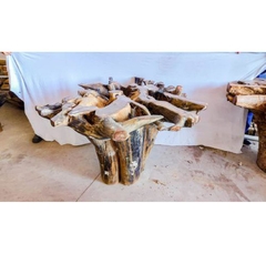 Mesa Tronco E Area Externa Rustica Madeira Natural - comprar online