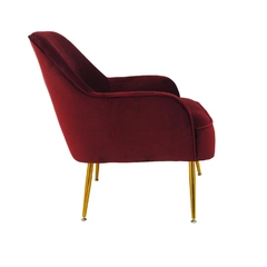 Poltrona Moderno Estofado Pés Metal Dourado na internet