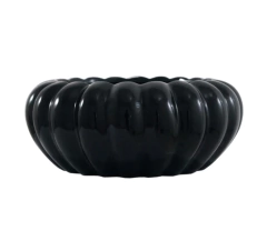 Vaso Centro De Mesa Cerâmica Nobre Preta Abóbora - loja online