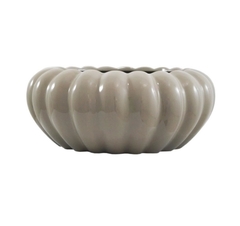 Vaso Centro De Mesa Cerâmica Nobre Marrom Abóbora - loja online