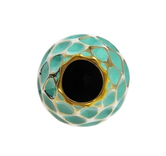Vaso Decorativo Moderno Ceramica Verde E Dourado Impecavel na internet