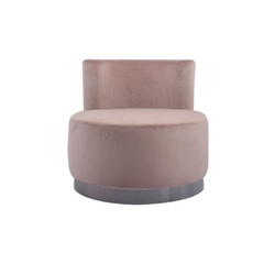 Poltrona Moderno Veludo Base Metal Cromado Primeira Linha Alto Padrão na internet