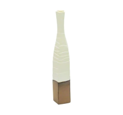 Vaso Decorativo Bege E Marrom Design Contemporaneo - comprar online