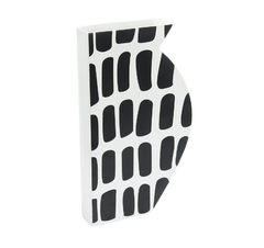 Vaso Ceramica Preto E Branco Design Moderno - comprar online