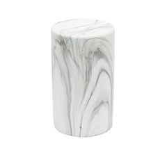 Enfeite Cilindro Decorativo Branco Veios Texturizados - comprar online