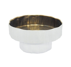 Vaso Centro De Mesa Ceramica Branco Interior - comprar online