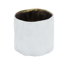 Vaso Menor Centro De Mesa S Base Ceramica Branco - comprar online