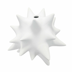 Escultura Decorativo Vaso Pontas Abstratas Menor Branca Fino Design