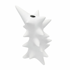 Escultura Decorativo Vaso Pontas Abstratas Maior Branca Fino Design
