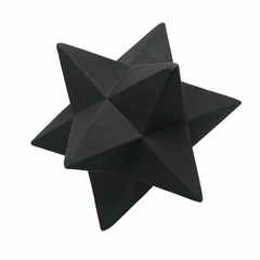 Escultura Decorativo Maior Pontas Abstratas Preta Fino Design