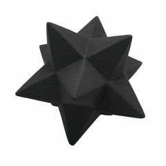 Escultura Decorativo Menor Pontas Abstratas Preta Fino Design