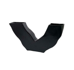 Vaso Porcelana Preto Contemporaneo Design Luxo
