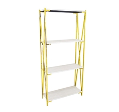 Estante Moderna Contemporâneo Metal Dourado Acrílico - comprar online