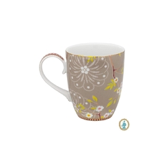 Conjunto 06 Canecas Porcelana Marrom Passarinho - comprar online