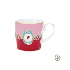 Jogo 06 Canecas Porcelana Rosa E Pink Bird - comprar online